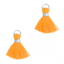 Mini Quaste 1.2cm - Silver-calypso orange